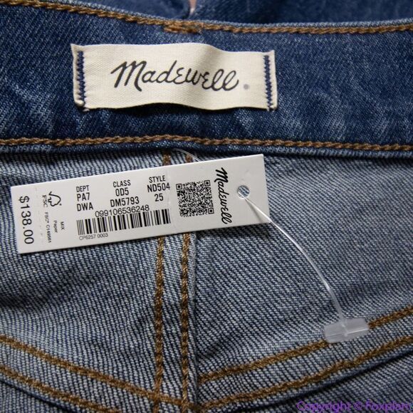 NEW Madewell USA-made The Perfect Vintage Jean in Drayton Wash, 25 - Picture 10 of 16